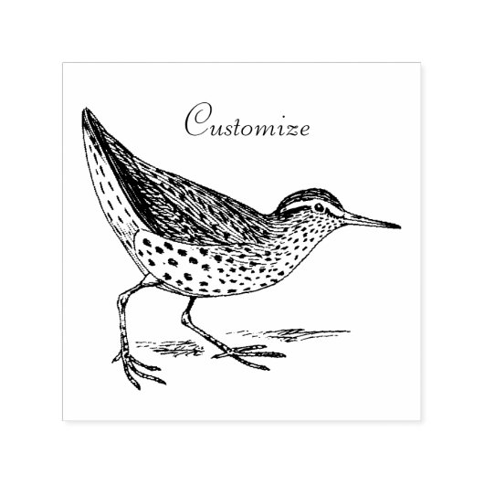 Sandpiper Shorebird Thunder_Cove Permastempel (Design)