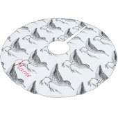 Sandpiper Shorebird Thunder_Cove Polyester Weihnachtsbaumdecke (Schrägansicht)