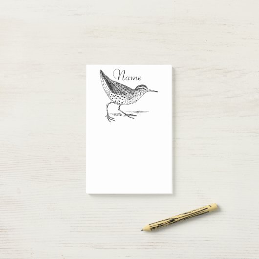 Sandpiper Shorebird Thunder_Cove Post-it Klebezettel (Auf Schreibtisch)