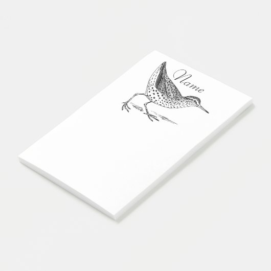 Sandpiper Shorebird Thunder_Cove Post-it Klebezettel (angewinkelt)