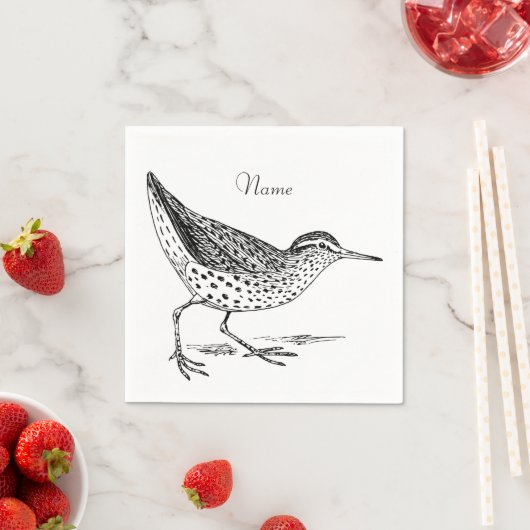 Sandpiper Shorebird Thunder_Cove Serviette (Beispiel)