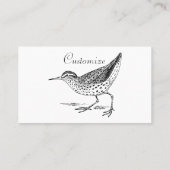 Sandpiper Shorebird Thunder_Cove Visitenkarte (Rückseite)