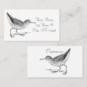 Sandpiper Shorebird Thunder_Cove Visitenkarte (Vorne/Hinten)