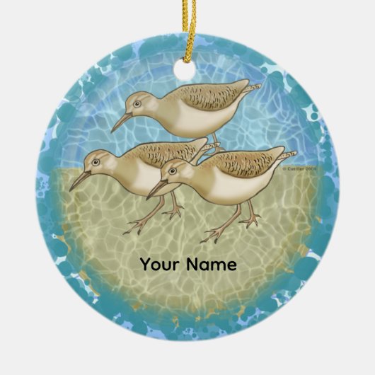 Sandpipers-Ornament Keramik Ornament (Vorne)