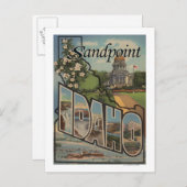 Sandpoint, Idaho - Große Buchstabenszenen Postkarte (Vorne/Hinten)