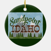 Sandpoint Idaho Ornament Fun Retro Snowy Mountains (Hinten)