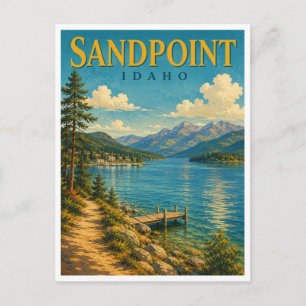 Sandpoint Idaho Pend Oreille GeoSaga Postkarte