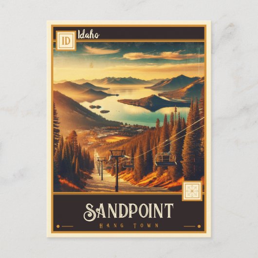 Sandpoint, Idaho | VINTAG Postkarte (Vorderseite)
