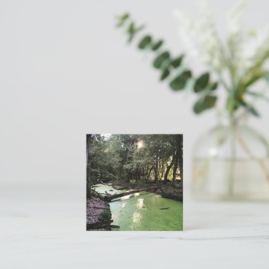 Sandpunkt Quadratische Visitenkarte (Stehend Vorderseite)