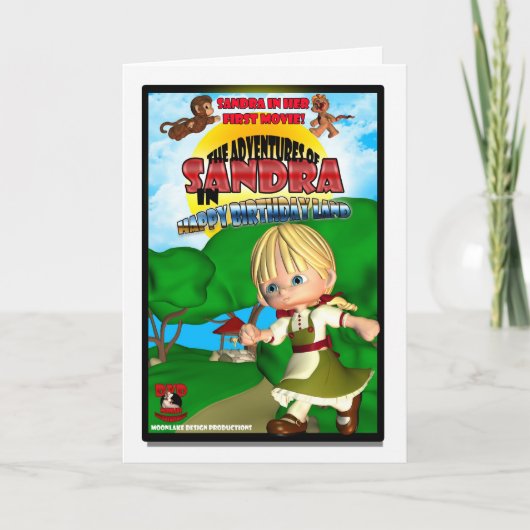 Sandra Birthday Card DVD Box-Spool Karte (Vorderseite)