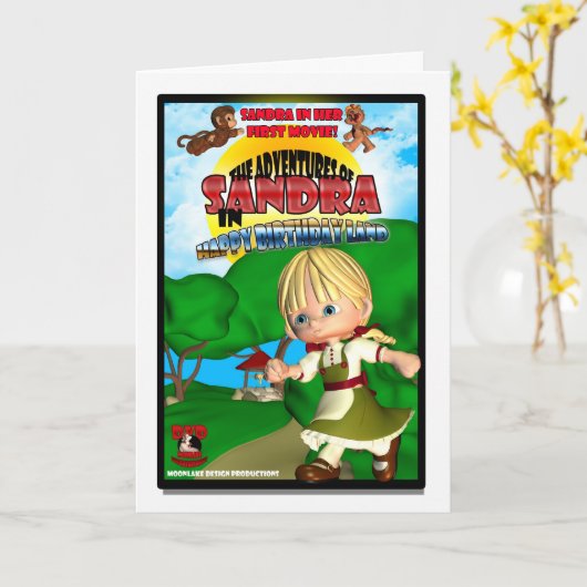 Sandra Birthday Card DVD Box-Spool Karte (Gelbe Blume)