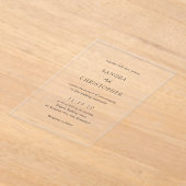 Sandra Classic Elegant Wedding Acryleinladungen (Ablage )