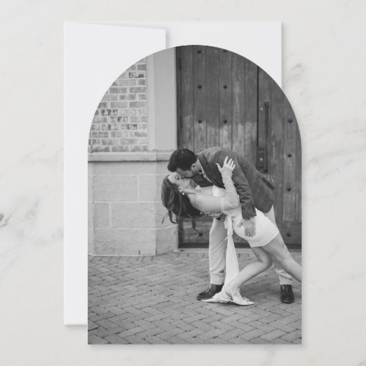 Sandra Classic Elegant Wedding Einladung (Rückseite)