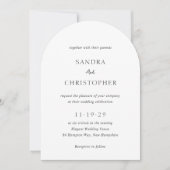 Sandra Classic Elegant Wedding Einladung (Vorderseite)