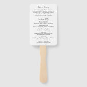 Sandra Classic Elegant Wedding Program Fächer (Rückseite)