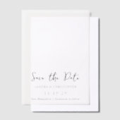 Sandra Classic Elegant Wedding Save the Date Pergament Einladungen (Versetzt)