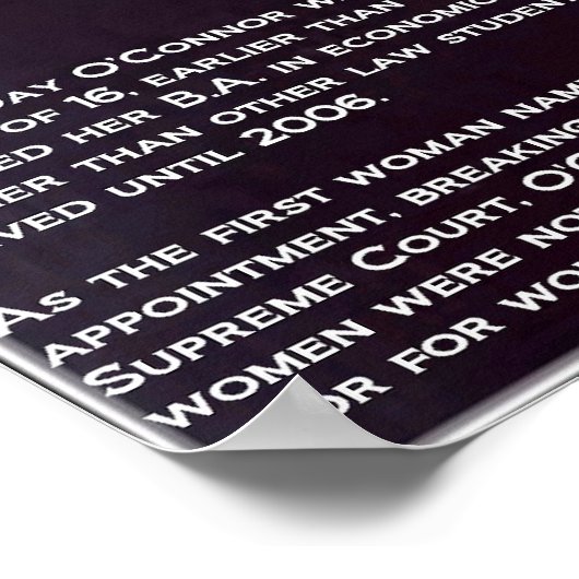 Sandra Day O'Connor w/Bio Poster (Ecke)