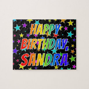 "SANDRA" First Name, Fun "HAPPY BIRTHDAY" Puzzle