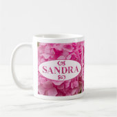 "Sandra" in den eleganten Pink Hydrangea Blume Let Kaffeetasse (Links)
