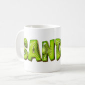 Sandra Name Kiwi Style Tasse Teetasse Kaffeetasse (Vorderseite Links)