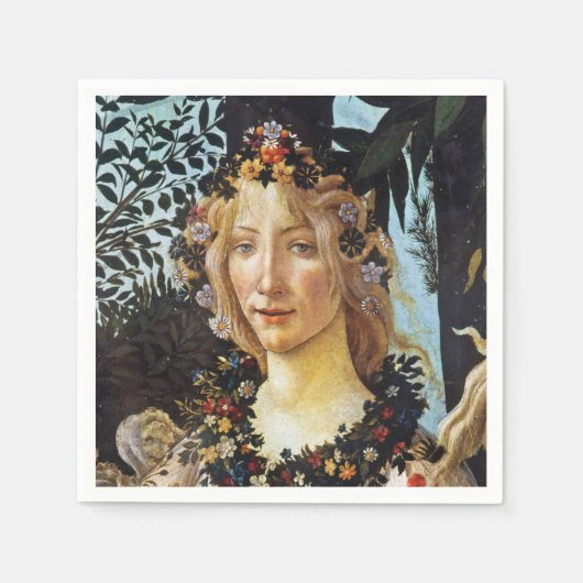 Sandro Botticell - Frühling - Büste der Flora Serviette (Vorderseite)