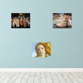 Sandro Botticelli - Auswahl der Meisterwerke Bilderwand Sets (Holzboden)