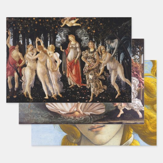 Sandro Botticelli - Auswahl der Meisterwerke Geschenkpapier Set (Set)