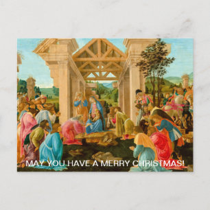 Sandro Botticelli, Bewunderung des Magi Holiday Feiertagspostkarte