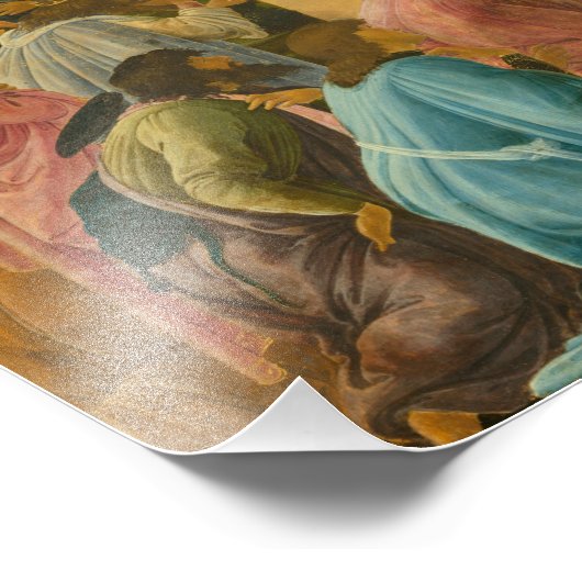 Sandro Botticelli - Die Bewunderung der Magi Fotodruck (Ecke)