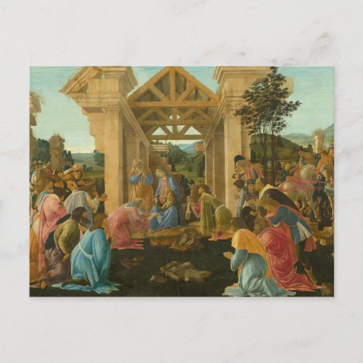 Sandro Botticelli - Die Bewunderung der Magi Postkarte (Vorderseite)