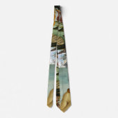 Sandro Botticelli "Die Geburt der Venus - Collage" Krawatte (Rückseite)