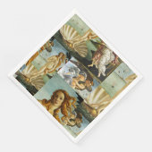 Sandro Botticelli "Die Geburt der Venus - Collage" Serviette (Ecke)