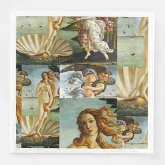 Sandro Botticelli "Die Geburt der Venus - Collage" Serviette
