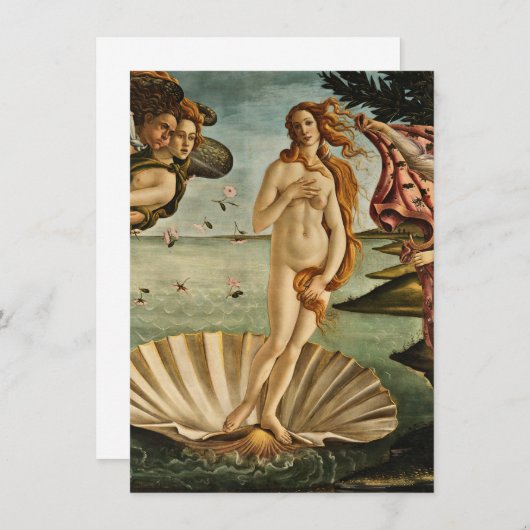 Sandro Botticelli - Die Geburt der Venus Einladung (Vorne/Hinten)