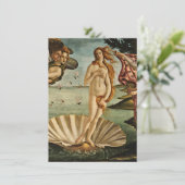 Sandro Botticelli - Die Geburt der Venus Einladung (Stehend Vorderseite)