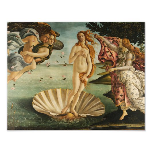 Sandro Botticelli - Die Geburt der Venus Fotodruck (Vorne)