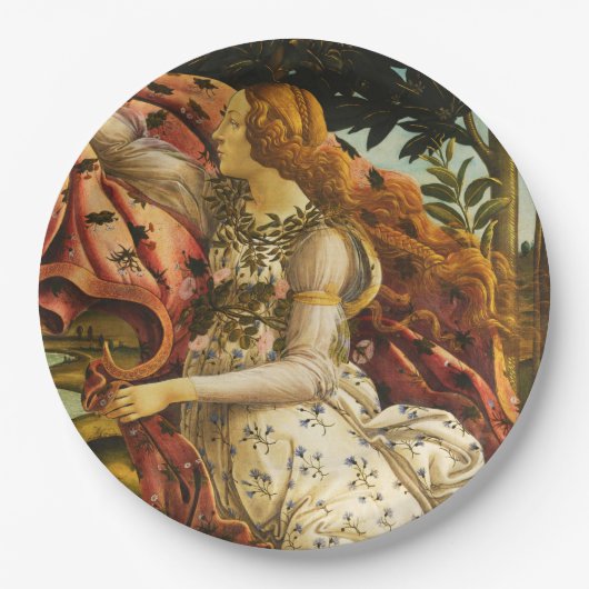 Sandro Botticelli "Die Geburt der Venus - Hora" Pa Pappteller (Vorderseite)