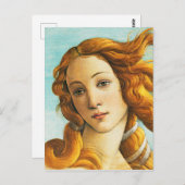 Sandro Botticelli Die Geburt des Venus-Gesichtsdet Postkarte (Vorne/Hinten)