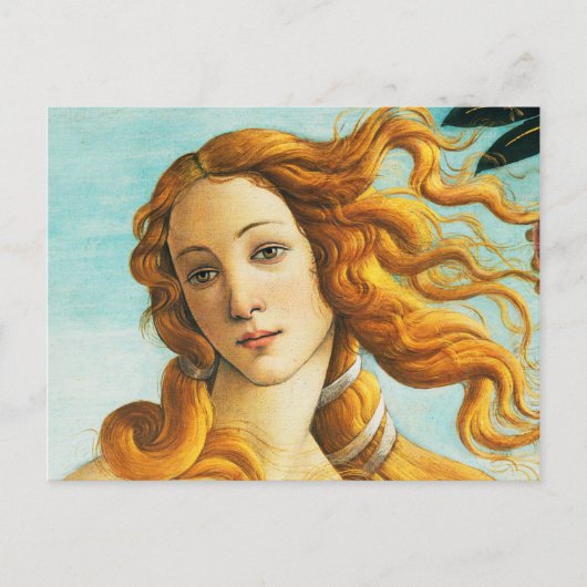 Sandro Botticelli Die Geburt des Venus-Gesichtsdet Postkarte (Vorderseite)