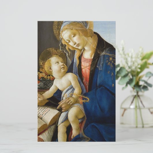 Sandro Botticelli - die Jungfrau und das Kind Briefpapier (Stehend Vorderseite)