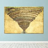 Sandro Botticelli Die Karte der Hölle Dante Das Gö Leinwanddruck (Insitu (Holzboden))