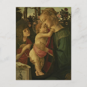 Sandro Botticelli: Die Madonna und das Kind mit He Postkarte