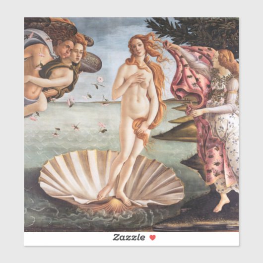 Sandro Botticelli - Geburt der Venus Aufkleber (Blatt)