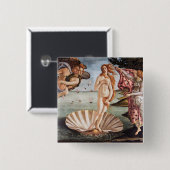 Sandro Botticelli - Geburt der Venus Button (Vorne & Hinten)