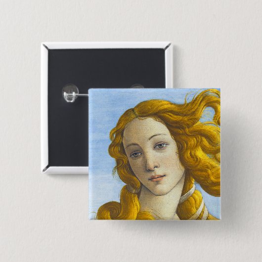Sandro Botticelli - Geburt der Venus-Details Button (Vorne & Hinten)