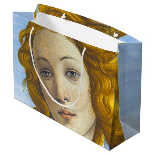 Sandro Botticelli - Geburt der Venus-Details Große Geschenktüte (Rückseite Schrägansicht)