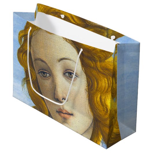 Sandro Botticelli - Geburt der Venus-Details Große Geschenktüte (Vorderseite Schrägansicht)