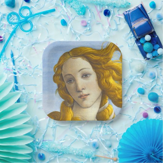 Sandro Botticelli - Geburt der Venus-Details Pappteller (Party)