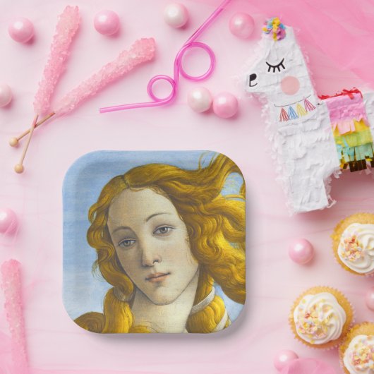 Sandro Botticelli - Geburt der Venus-Details Pappteller (Party)