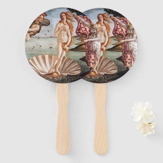 Sandro Botticelli - Geburt der Venus Fächer (Vorne und Hinten)